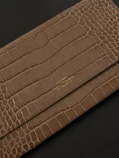 Smythson Mara Croc-effect Leather Jewelry Case | Thumbnail 3 Smythson Mara Croc-effect Leather Jewelry Case | Thumbnail 3