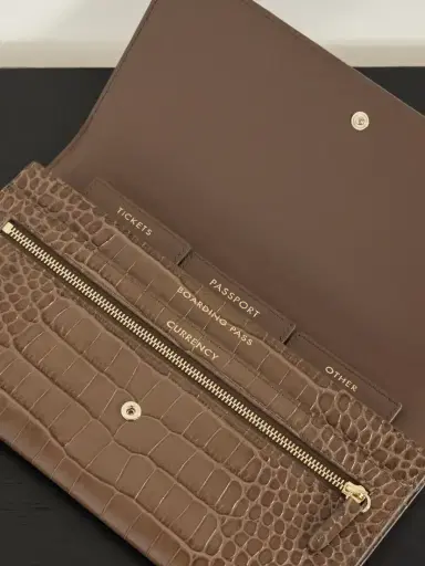 Smythson Mara Croc-effect Leather Jewelry Case | Thumbnail 4 Smythson Mara Croc-effect Leather Jewelry Case | Thumbnail 4