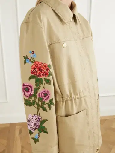 Carolina Herrera Floral-embroidered Cotton-gabardine Jacket | Thumbnail 5 Carolina Herrera Floral-embroidered Cotton-gabardine Jacket | Thumbnail 5