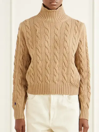 Polo Ralph Lauren Cable-knit Wool And Cashmere-blend Turtleneck Sweater | Thumbnail 3 Polo Ralph Lauren Cable-knit Wool And Cashmere-blend Turtleneck Sweater | Thumbnail 3