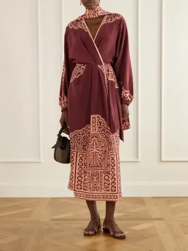 Johanna Ortiz Heatborne Printed Silk Wrap Maxi Dress | Thumbnail 2 Johanna Ortiz Heatborne Printed Silk Wrap Maxi Dress | Thumbnail 2