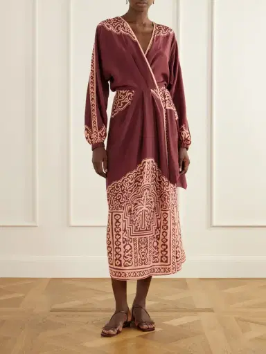 Johanna Ortiz Heatborne Printed Silk Wrap Maxi Dress | Thumbnail 3 Johanna Ortiz Heatborne Printed Silk Wrap Maxi Dress | Thumbnail 3