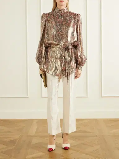 Valentino Garavani Polka-dot Silk Jacquard Straight-leg Pants | Thumbnail 2 Valentino Garavani Polka-dot Silk Jacquard Straight-leg Pants | Thumbnail 2