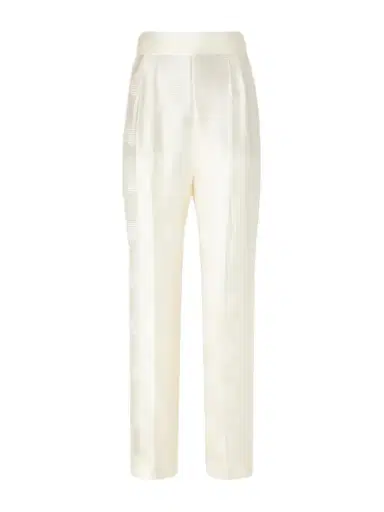 Valentino Garavani Polka-dot Silk Jacquard Straight-leg Pants | Thumbnail 1 Valentino Garavani Polka-dot Silk Jacquard Straight-leg Pants | Thumbnail 1