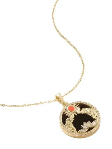 L’Atelier Nawbar Golden Eclipse 18-karat Gold Multi-stone Pendant Necklace | Thumbnail 1 L’Atelier Nawbar Golden Eclipse 18-karat Gold Multi-stone Pendant Necklace | Thumbnail 1