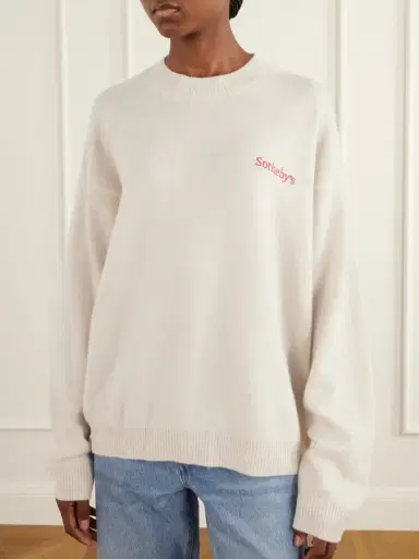 Frame + Sotheby's Logo-embroidered Cashmere Sweater | Thumbnail 3 Frame + Sotheby's Logo-embroidered Cashmere Sweater | Thumbnail 3