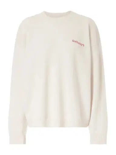 Frame + Sotheby's Logo-embroidered Cashmere Sweater | Thumbnail 1 Frame + Sotheby's Logo-embroidered Cashmere Sweater | Thumbnail 1