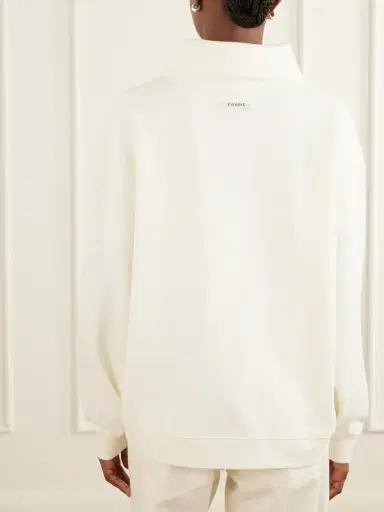 Frame + Sotheby's Cotton-jersey Half-zip Sweatshirt | Thumbnail 4 Frame + Sotheby's Cotton-jersey Half-zip Sweatshirt | Thumbnail 4