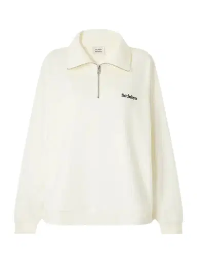 Frame + Sotheby's Cotton-jersey Half-zip Sweatshirt | Thumbnail 1 Frame + Sotheby's Cotton-jersey Half-zip Sweatshirt | Thumbnail 1