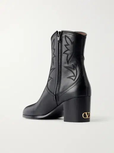 Valentino Garavani Zimmy 40 Embroidered Leather Ankle Boots | Thumbnail 3 Valentino Garavani Zimmy 40 Embroidered Leather Ankle Boots | Thumbnail 3