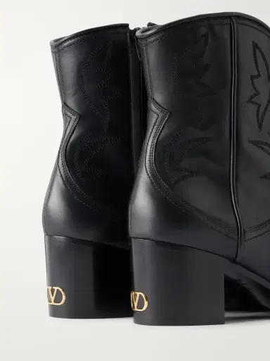 Valentino Garavani Zimmy 40 Embroidered Leather Ankle Boots | Thumbnail 5 Valentino Garavani Zimmy 40 Embroidered Leather Ankle Boots | Thumbnail 5