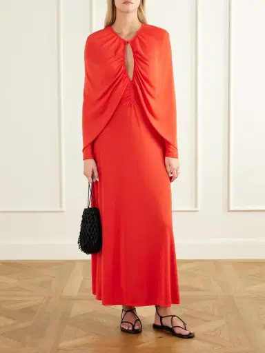 Johanna Ortiz Silent Solistice Cape-effect Draped Stretch-jersey Maxi Dress | Thumbnail 2 Johanna Ortiz Silent Solistice Cape-effect Draped Stretch-jersey Maxi Dress | Thumbnail 2