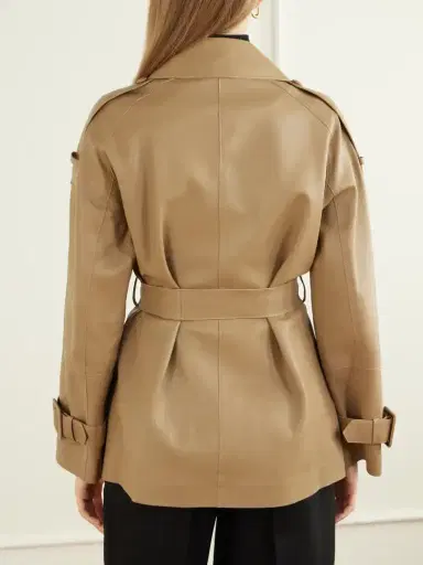 Nour Hammour Nera Leather Cropped Jacket | Thumbnail 3 Nour Hammour Nera Leather Cropped Jacket | Thumbnail 3