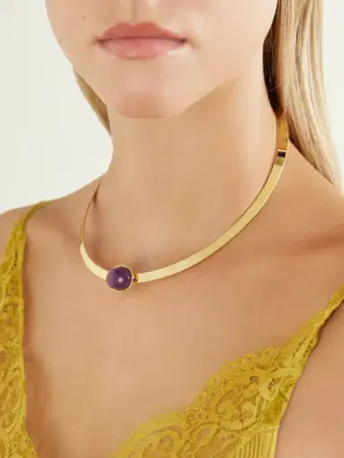 Jennifer Behr Elaine Gold-plated Amethyst Necklace | Thumbnail 2 Jennifer Behr Elaine Gold-plated Amethyst Necklace | Thumbnail 2
