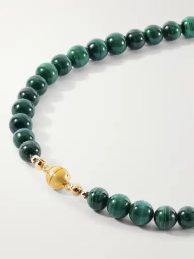 Jennifer Behr Sidonie Gold-tone Malachite And Crystal Necklace | Thumbnail 3 Jennifer Behr Sidonie Gold-tone Malachite And Crystal Necklace | Thumbnail 3