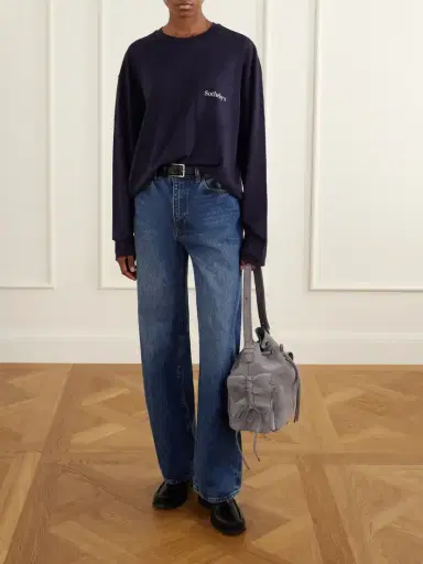 Frame + Sotheby's Logo-embroidered Cotton-jersey Sweatshirt | Thumbnail 2 Frame + Sotheby's Logo-embroidered Cotton-jersey Sweatshirt | Thumbnail 2