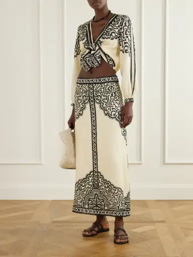 Johanna Ortiz Loose Horizon Printed Linen Maxi Skirt | Thumbnail 2 Johanna Ortiz Loose Horizon Printed Linen Maxi Skirt | Thumbnail 2
