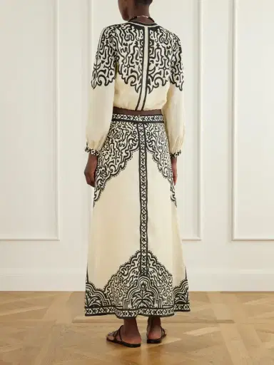 Johanna Ortiz Loose Horizon Printed Linen Maxi Skirt | Thumbnail 3 Johanna Ortiz Loose Horizon Printed Linen Maxi Skirt | Thumbnail 3