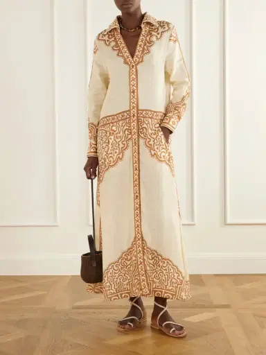 Johanna Ortiz Modern Markings Printed Linen Dress | Thumbnail 2 Johanna Ortiz Modern Markings Printed Linen Dress | Thumbnail 2