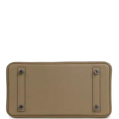 HERMÈS Hermes Birkin 25 Eclat Beige Marfa, Gris Pale Swift Palladium Hardware | Thumbnail 6 HERMÈS Hermes Birkin 25 Eclat Beige Marfa, Gris Pale Swift Palladium Hardware | Thumbnail 6