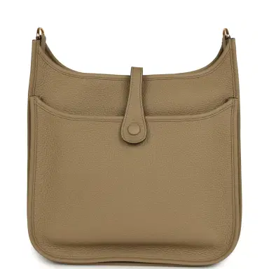 HERMÈS Hermes Evelyne III PM Beige Marfa Clemence Gold Hardware | Thumbnail 4 HERMÈS Hermes Evelyne III PM Beige Marfa Clemence Gold Hardware | Thumbnail 4