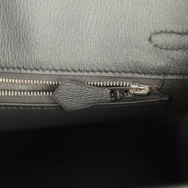 HERMÈS Pre-owned Hermes Birkin 25 Plomb Matte Niloticus Crocodile Palladium Hardware | Thumbnail 9 HERMÈS Pre-owned Hermes Birkin 25 Plomb Matte Niloticus Crocodile Palladium Hardware | Thumbnail 9