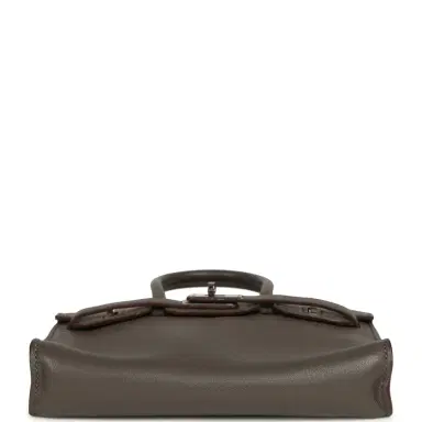 HERMÈS Pre-owned Hermes Micro Birkin 15 Etain Swift Palladium Hardware | Thumbnail 6 HERMÈS Pre-owned Hermes Micro Birkin 15 Etain Swift Palladium Hardware | Thumbnail 6