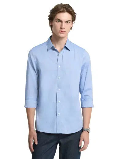 Michael Kors Collection Classic-Fit Printed Cotton Blend Dobby Shirt | Thumbnail 1 Michael Kors Collection Classic-Fit Printed Cotton Blend Dobby Shirt | Thumbnail 1