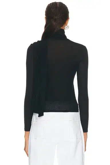 ENZA COSTA Sheer Cashmere Jersey Bandana Turtleneck Top | Thumbnail 4 ENZA COSTA Sheer Cashmere Jersey Bandana Turtleneck Top | Thumbnail 4