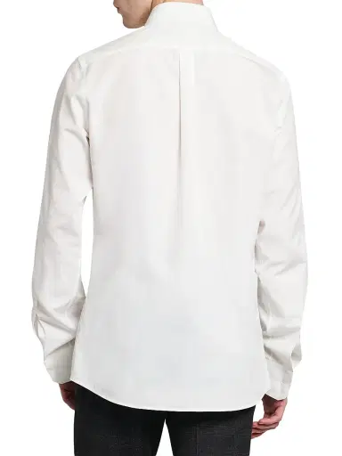 Dolce & Gabbana Men's Logo Cotton Poplin Shirt - Bianco Ottico | Thumbnail 5 Dolce & Gabbana Men's Logo Cotton Poplin Shirt - Bianco Ottico | Thumbnail 5