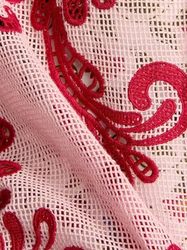 Farm Rio Women's Arabesc Embroidered Blouse - Light Pink | Thumbnail 7 Farm Rio Women's Arabesc Embroidered Blouse - Light Pink | Thumbnail 7