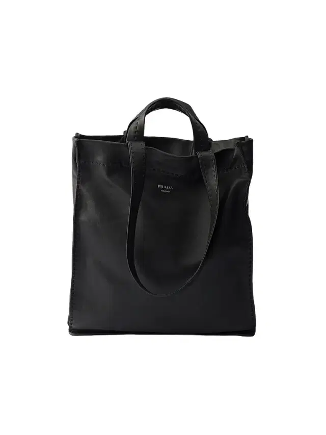 Men's Nappa Leather Tote Bag - Black Men's Nappa Leather Tote Bag - Black