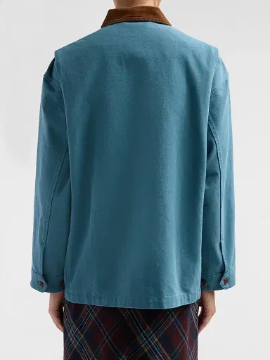 DÔEN Women's Pascale Contrast Collar Jacket - Caspian Blue | Thumbnail 3 DÔEN Women's Pascale Contrast Collar Jacket - Caspian Blue | Thumbnail 3
