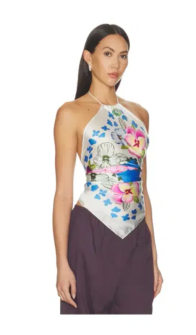 VERANDAH Hydrangea Crystal Scarf Blouse | Thumbnail 2 VERANDAH Hydrangea Crystal Scarf Blouse | Thumbnail 2