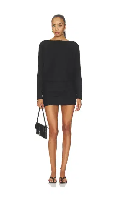 Enza Costa Supima Structured Jersey Dolman Curve Dress | Thumbnail 2 Enza Costa Supima Structured Jersey Dolman Curve Dress | Thumbnail 2