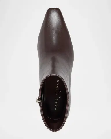 Marc Fisher LTD Danai Leather Zip Ankle Booties | Thumbnail 4 Marc Fisher LTD Danai Leather Zip Ankle Booties | Thumbnail 4