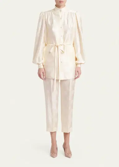 Valentino Garavani Satin Polka Dot Trousers | Thumbnail 2 Valentino Garavani Satin Polka Dot Trousers | Thumbnail 2