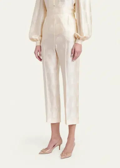 Valentino Garavani Satin Polka Dot Trousers | Thumbnail 4 Valentino Garavani Satin Polka Dot Trousers | Thumbnail 4