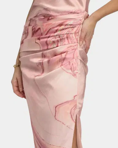 Simkhai Hansel Oil Spill-Print Satin Halter Midi Dress | Thumbnail 5 Simkhai Hansel Oil Spill-Print Satin Halter Midi Dress | Thumbnail 5