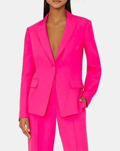 Milly Avery Single-Button Cady Blazer | Thumbnail 3 Milly Avery Single-Button Cady Blazer | Thumbnail 3