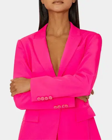 Milly Avery Single-Button Cady Blazer | Thumbnail 4 Milly Avery Single-Button Cady Blazer | Thumbnail 4