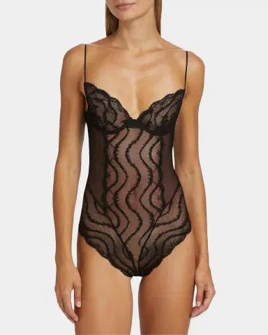 Kiki De Montparnasse Leche Moi Embroidered Tulle Bodysuit | Thumbnail 4 Kiki De Montparnasse Leche Moi Embroidered Tulle Bodysuit | Thumbnail 4