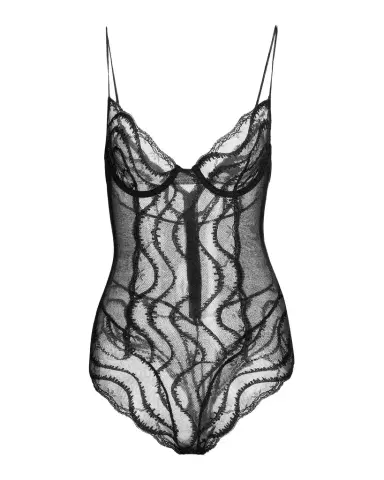 Kiki De Montparnasse Leche Moi Embroidered Tulle Bodysuit | Thumbnail 1 Kiki De Montparnasse Leche Moi Embroidered Tulle Bodysuit | Thumbnail 1