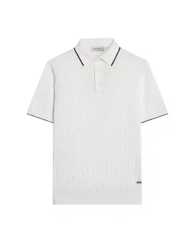 Bugatchi Men's Zigzag Cotton-Blend Polo Shirt | Thumbnail 1 Bugatchi Men's Zigzag Cotton-Blend Polo Shirt | Thumbnail 1