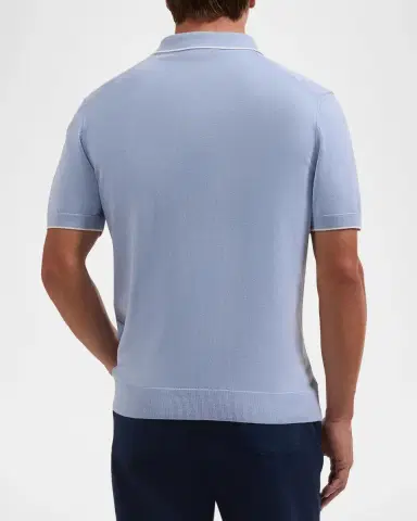 Bugatchi Men's Zigzag Cotton-Blend Polo Shirt | Thumbnail 3 Bugatchi Men's Zigzag Cotton-Blend Polo Shirt | Thumbnail 3