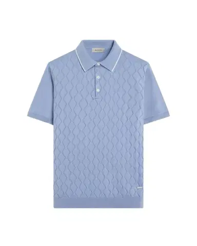 Bugatchi Men's Zigzag Cotton-Blend Polo Shirt | Thumbnail 1 Bugatchi Men's Zigzag Cotton-Blend Polo Shirt | Thumbnail 1