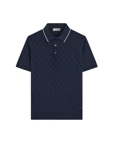 Bugatchi Men's Zigzag Cotton-Blend Polo Shirt | Thumbnail 1 Bugatchi Men's Zigzag Cotton-Blend Polo Shirt | Thumbnail 1