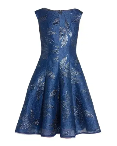 Talbot Runhof Peony Jacquard Sleeveless Short Dress | Thumbnail 1 Talbot Runhof Peony Jacquard Sleeveless Short Dress | Thumbnail 1