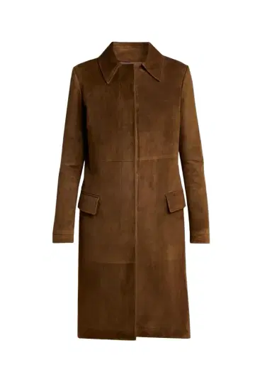 Tom Ford Suede Single-Breasted Long Coat | Thumbnail 1 Tom Ford Suede Single-Breasted Long Coat | Thumbnail 1