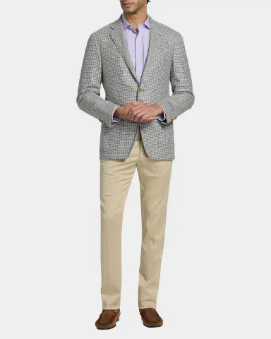 Sartorio Men's Slim Stretch Flat-Front Trousers | Thumbnail 2 Sartorio Men's Slim Stretch Flat-Front Trousers | Thumbnail 2